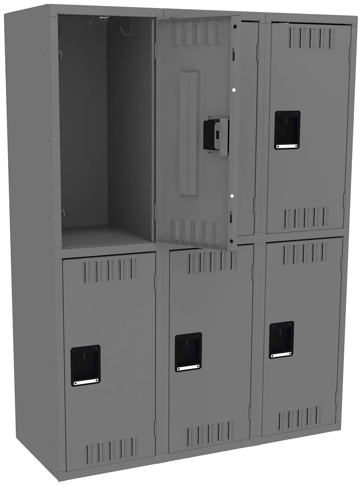 Three Double-Tier Lockers