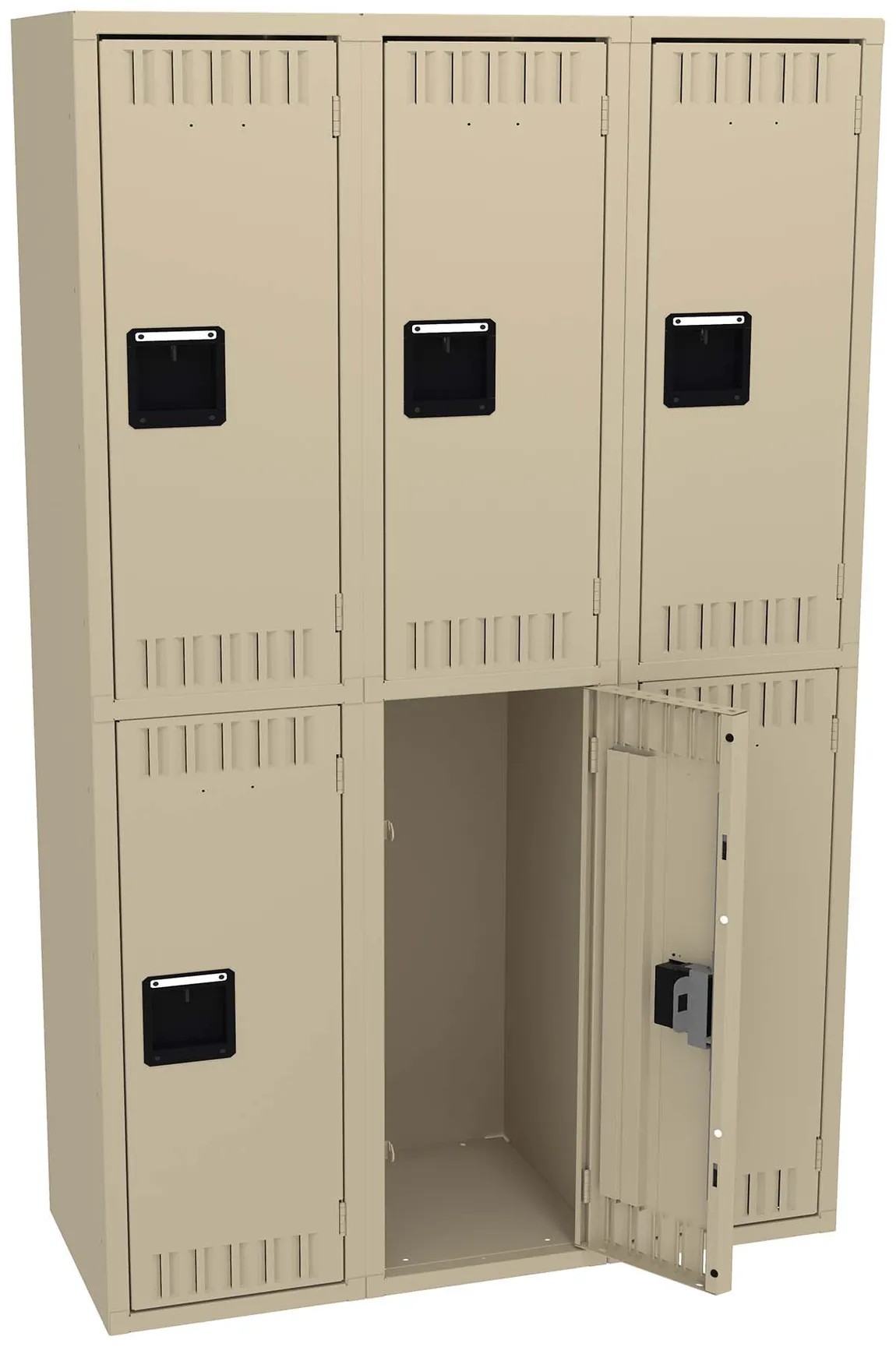 Three Double-Tier Lockers