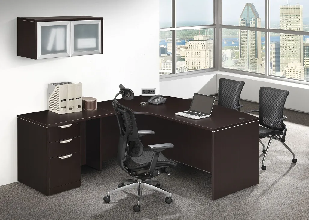 Bow Front L Shaped Desk