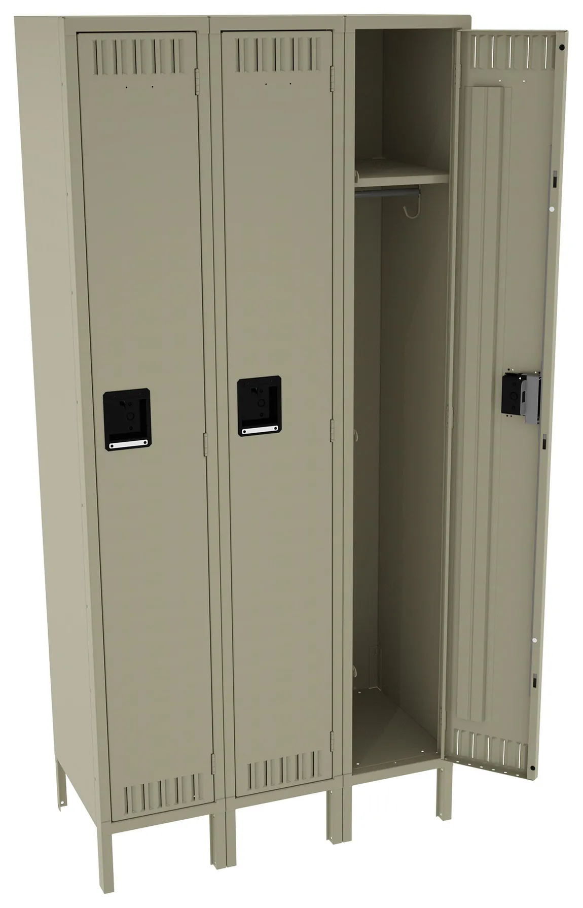 Tall Triple Lockers with Legs