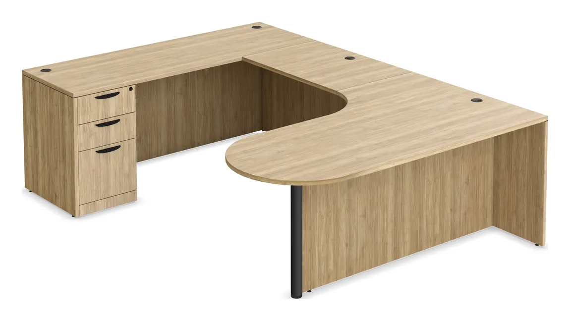U Shaped Peninsula Desk