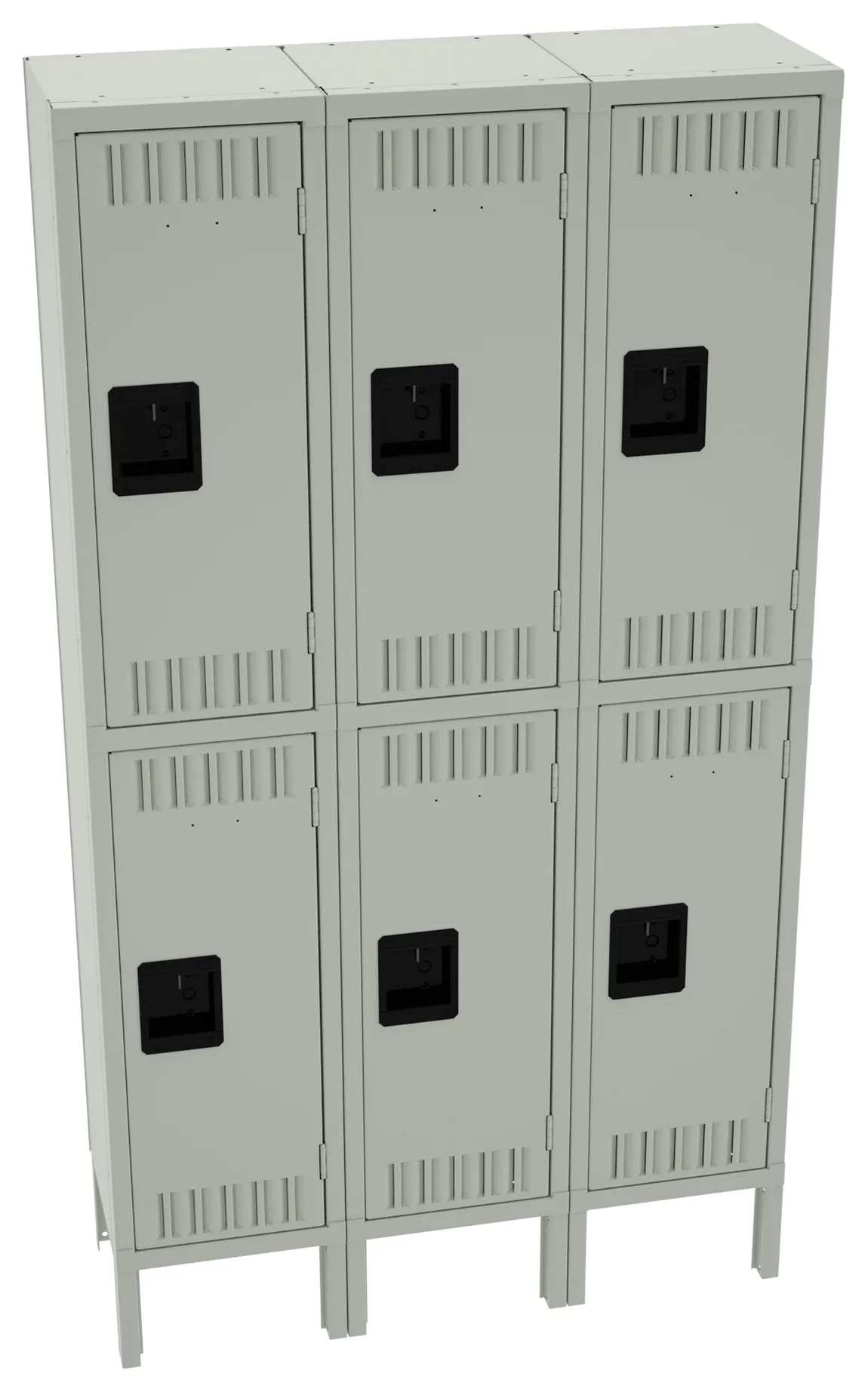 Three Double-Tier Lockers with Legs