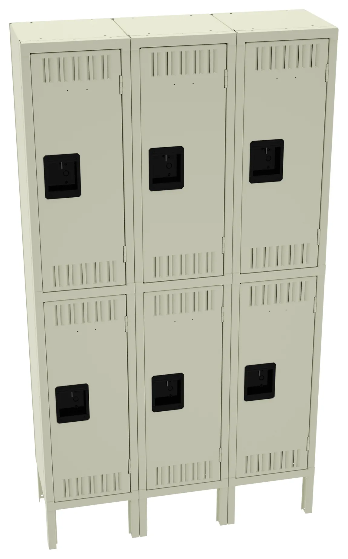 Three Double-Tier Lockers with Legs