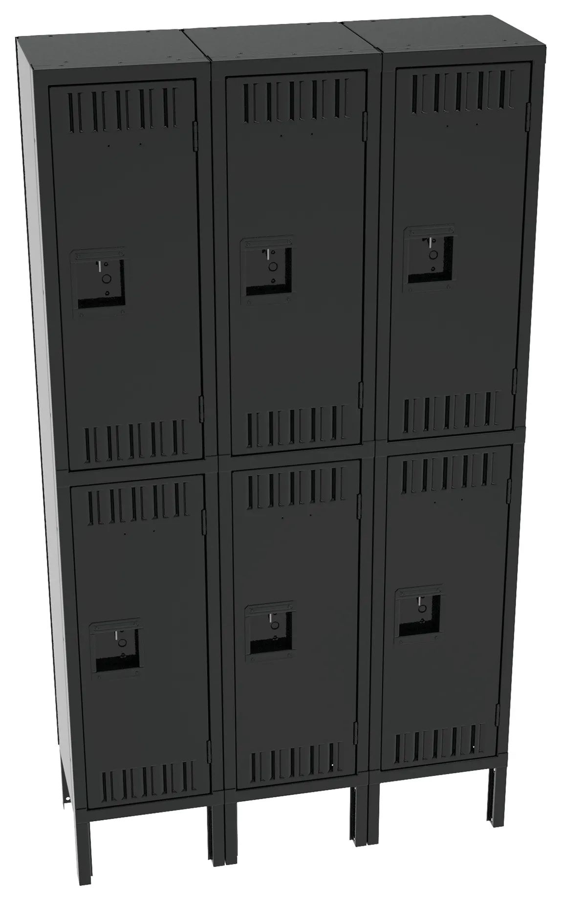 Three Double-Tier Lockers with Legs