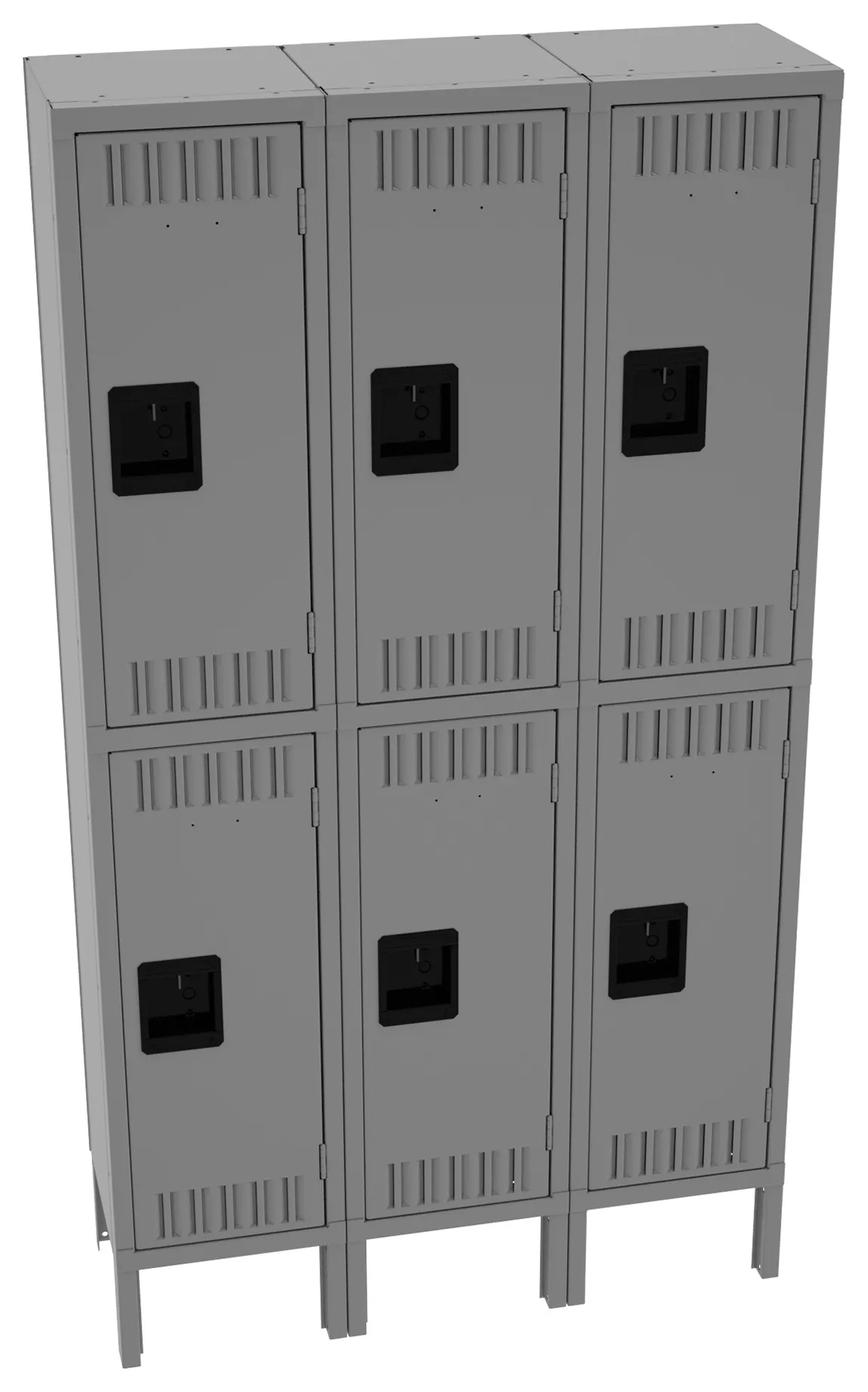 Three Double-Tier Lockers with Legs