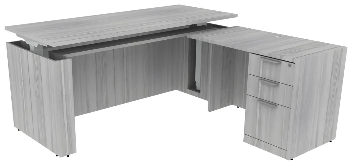 L Shaped Sit Stand Desk