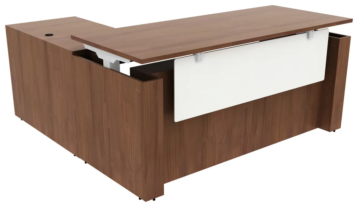 L Shaped Sit Stand Desk