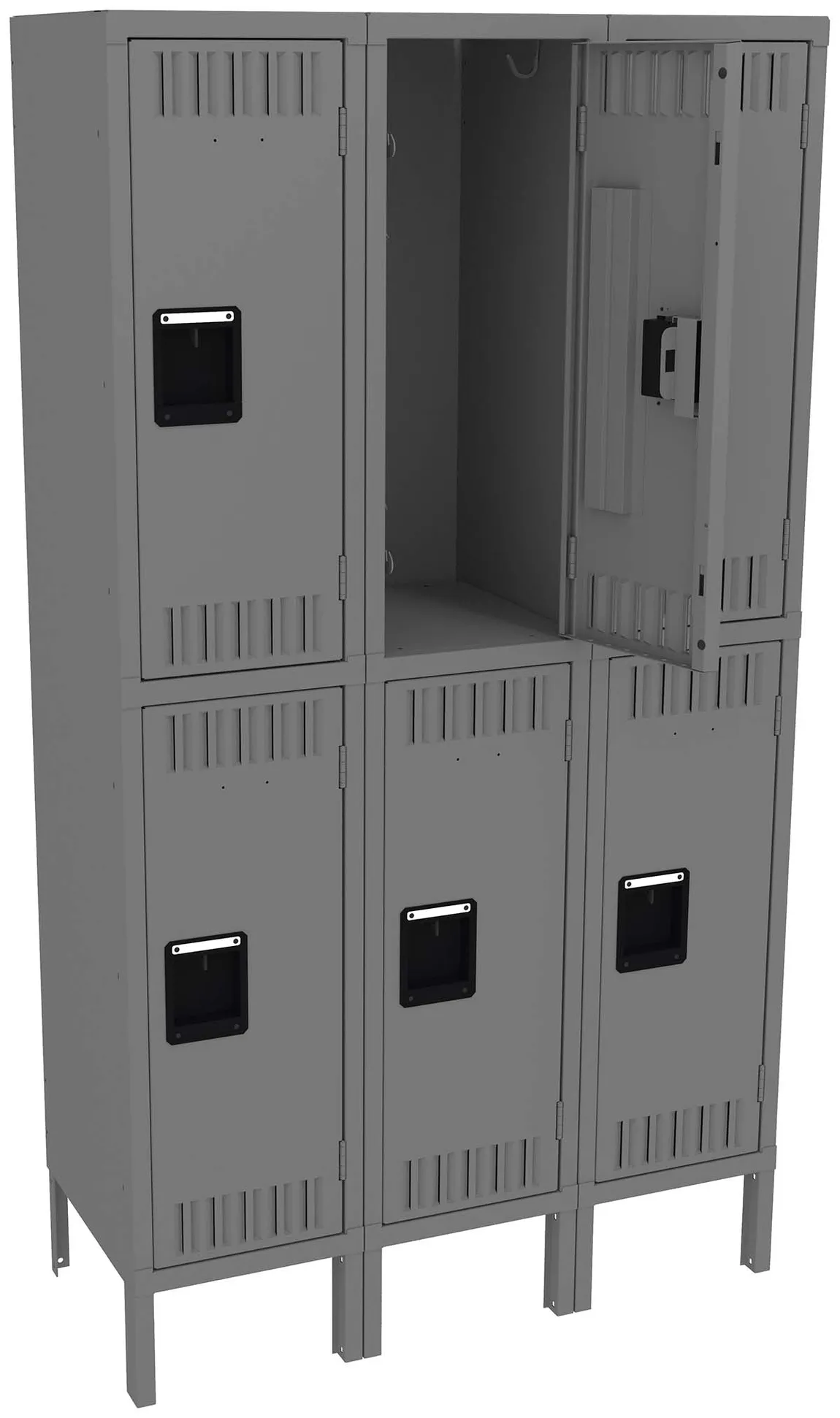 Three Double-Tier Lockers with Legs
