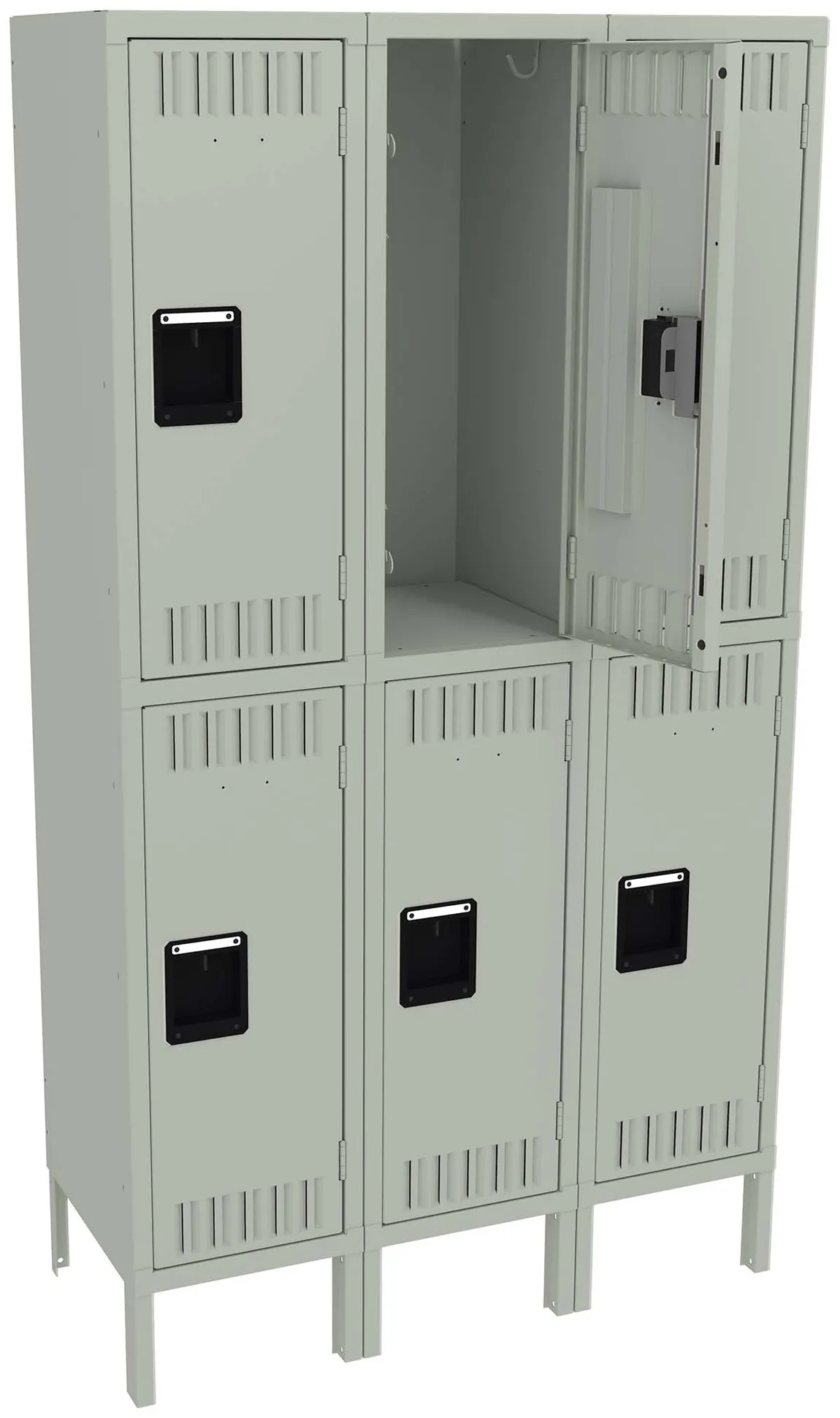 Three Double-Tier Lockers with Legs