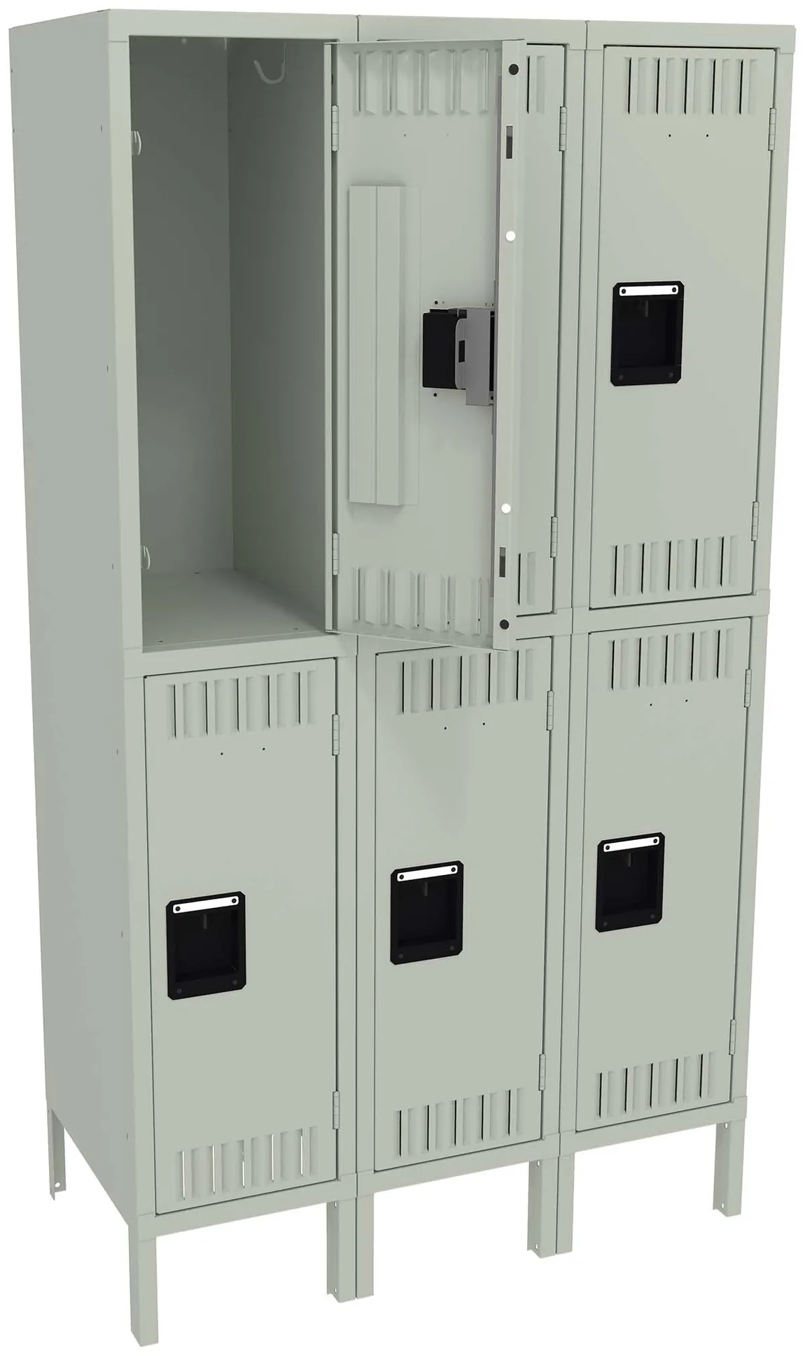 Three Double-Tier Lockers with Legs