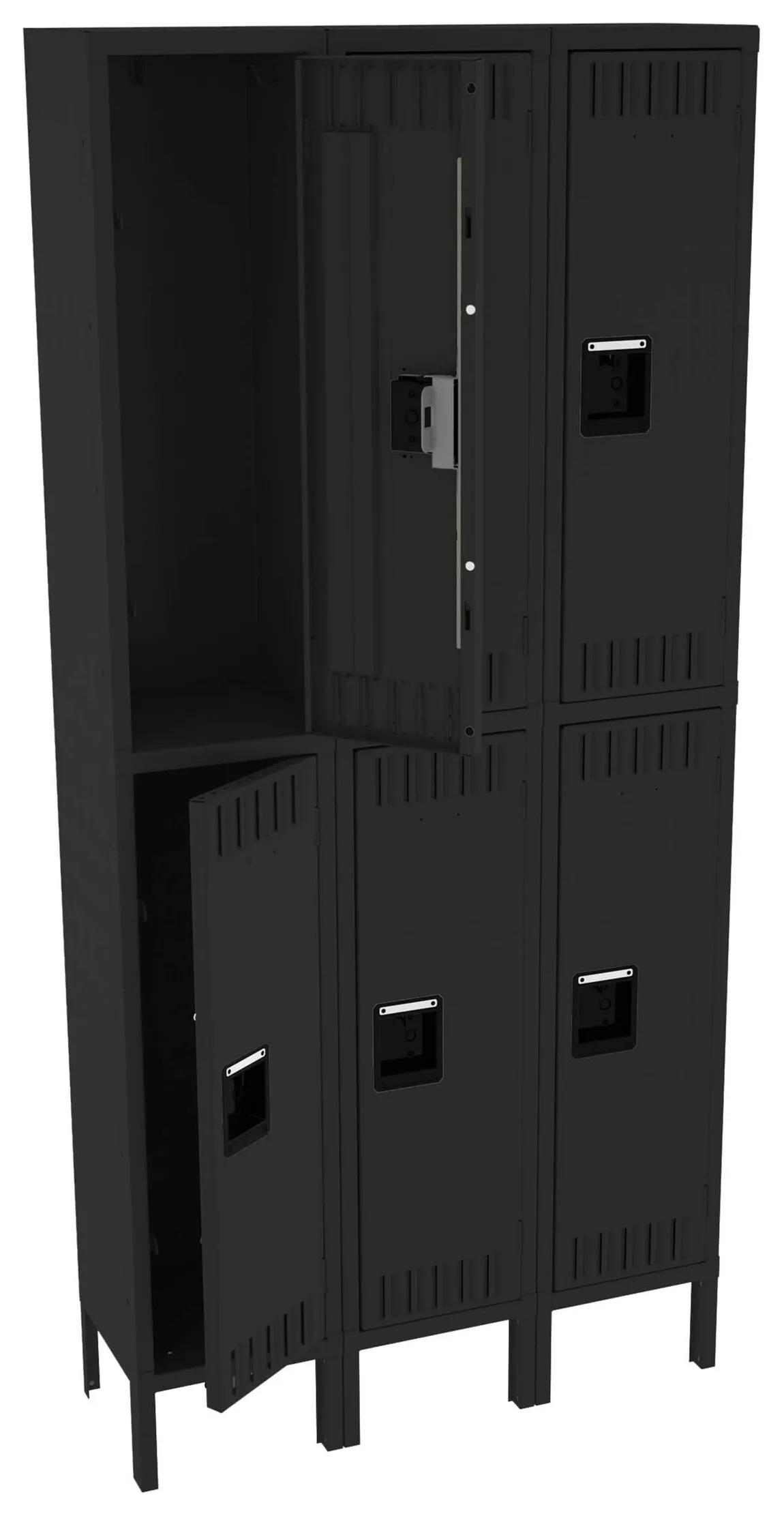 Three Double-Tier Lockers with Legs