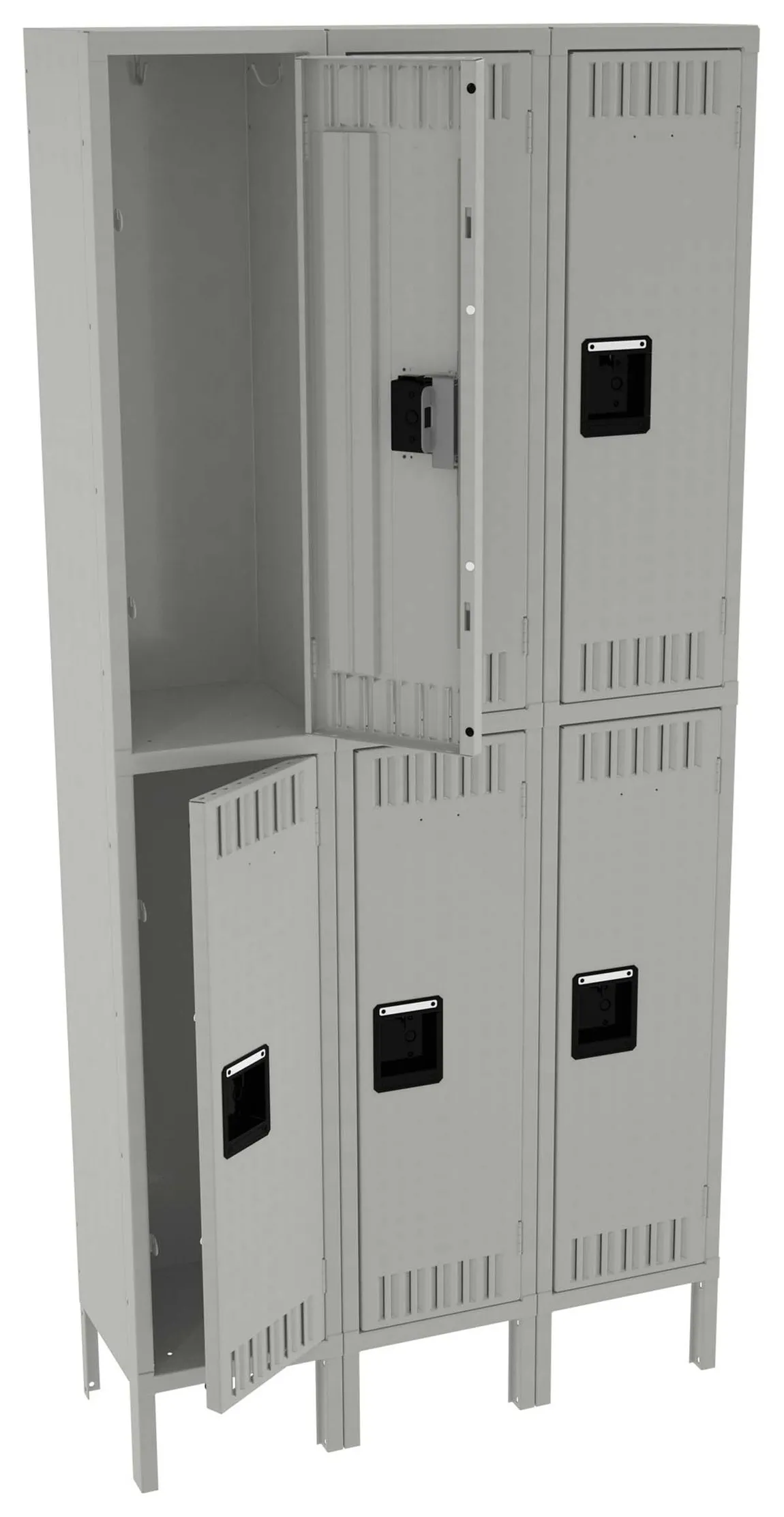 Three Double-Tier Lockers with Legs