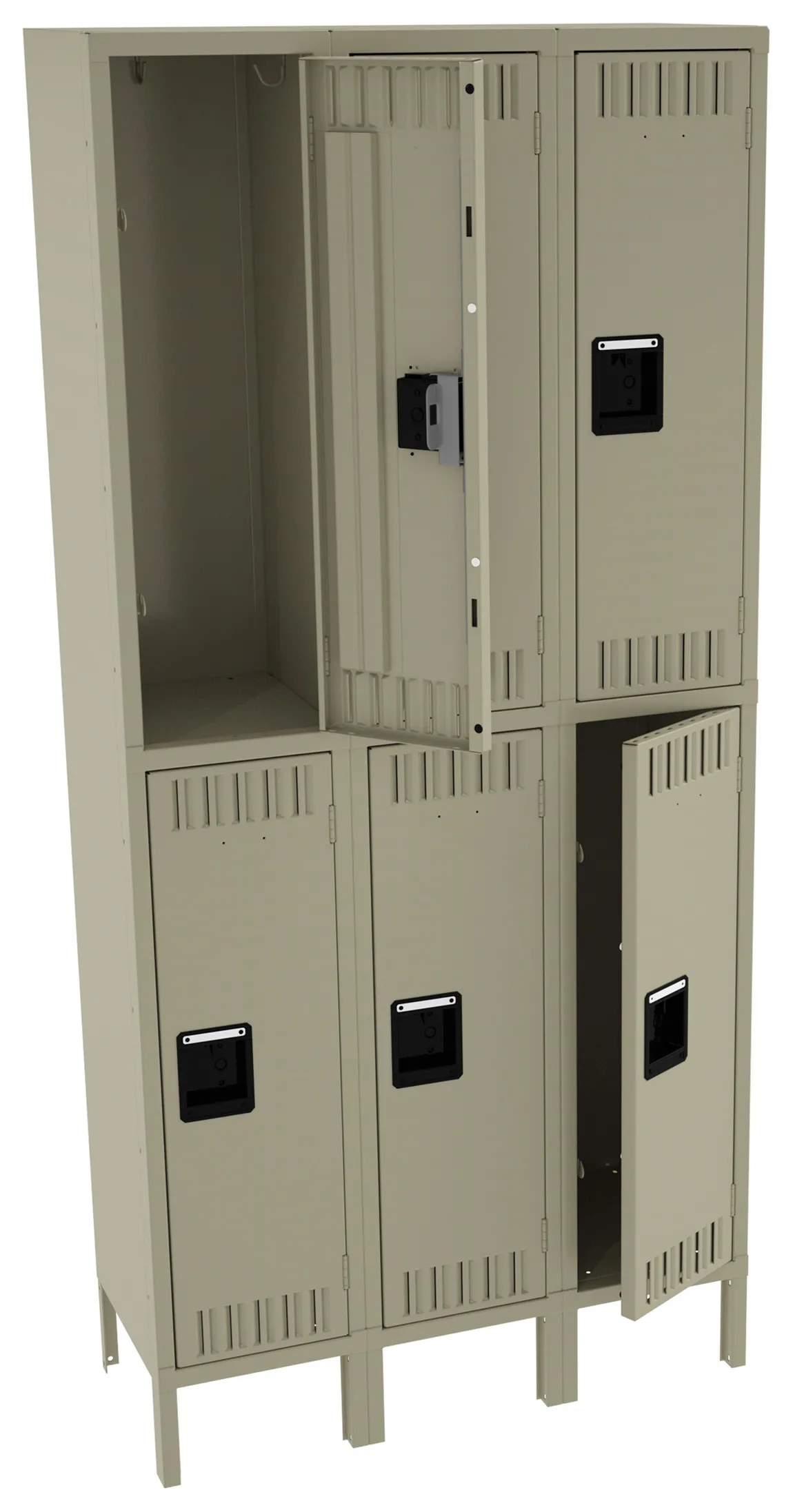 Three Double-Tier Lockers with Legs
