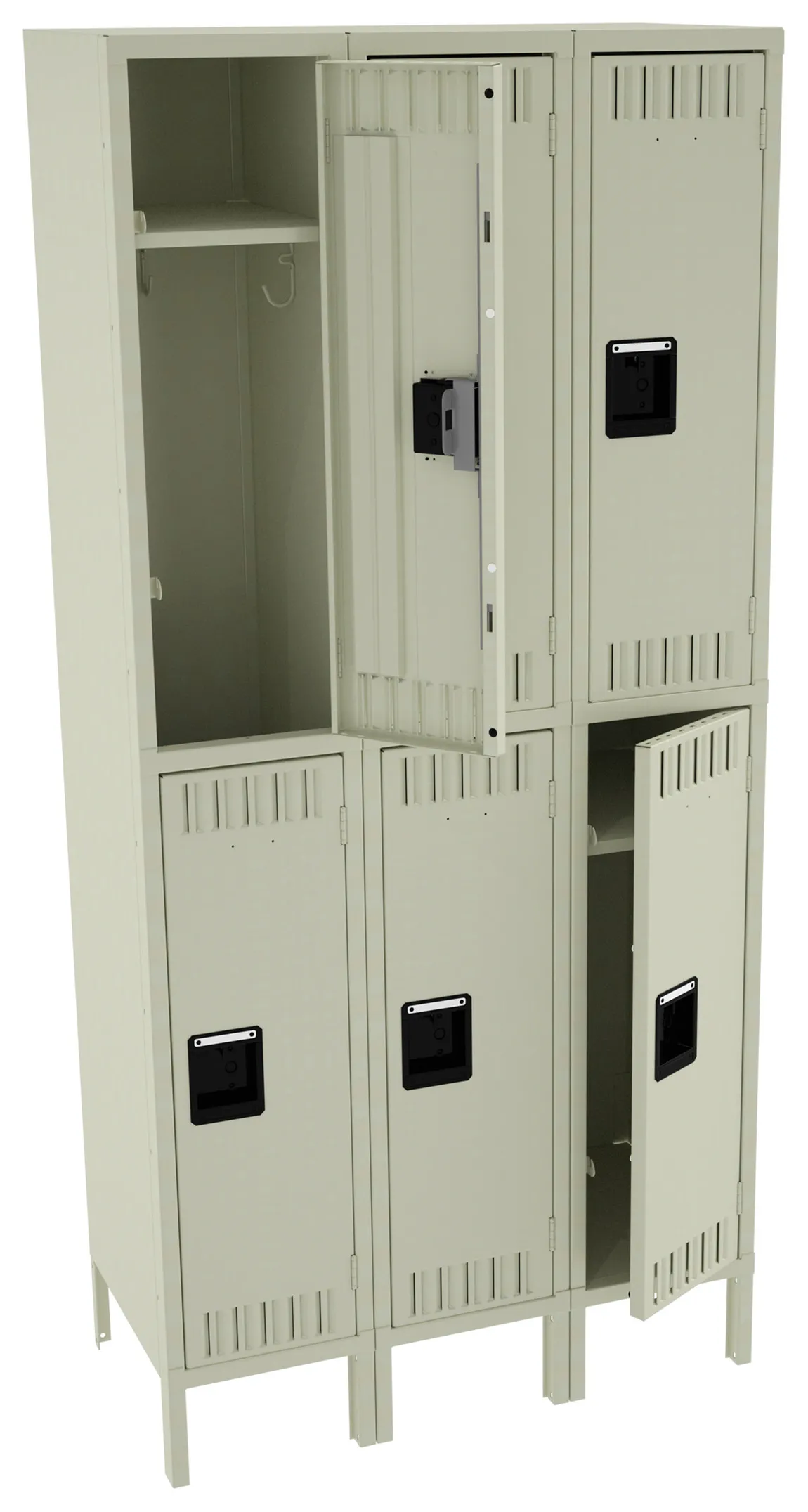 Three Double-Tier Lockers with Legs