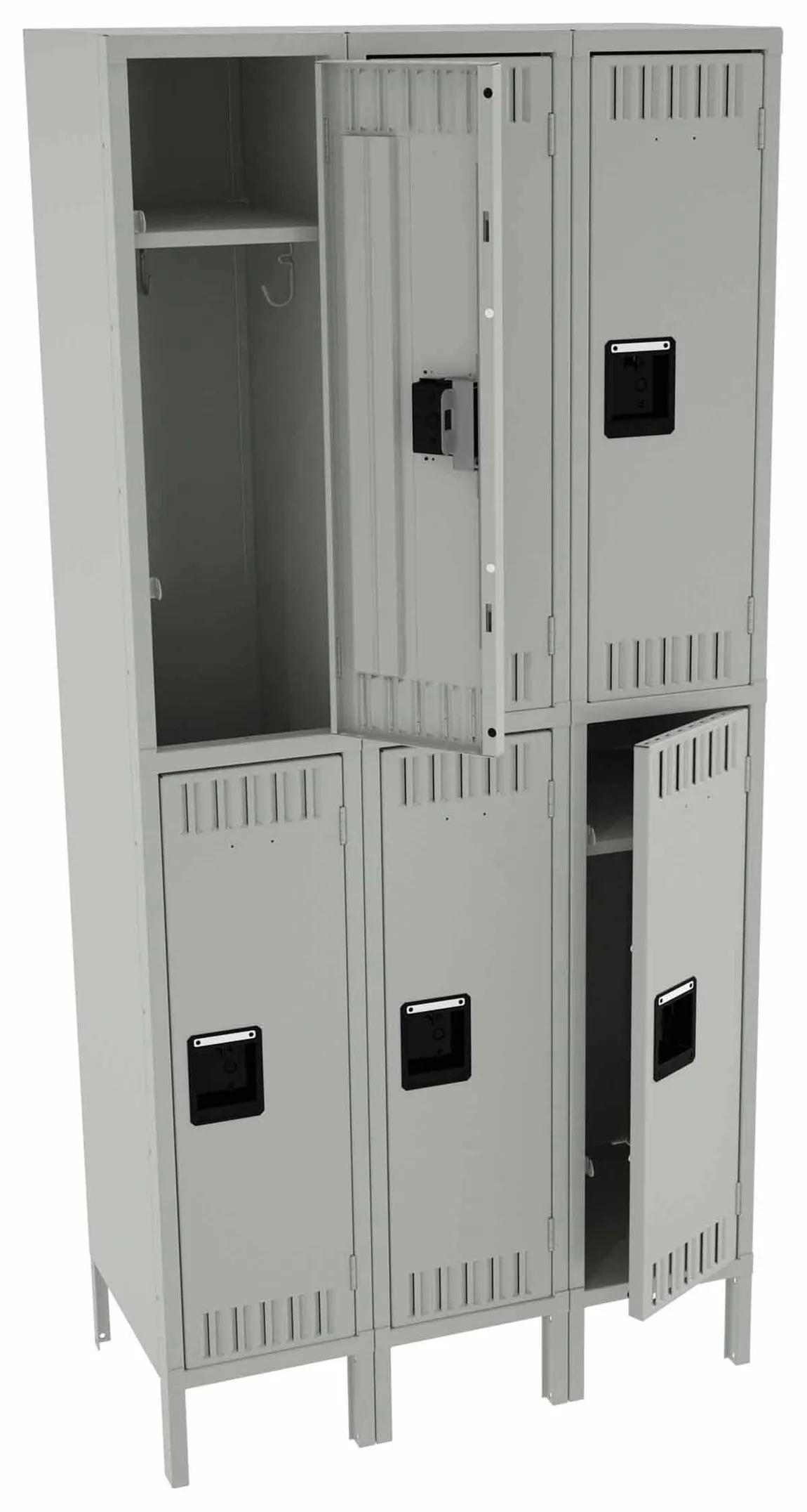 Three Double-Tier Lockers with Legs