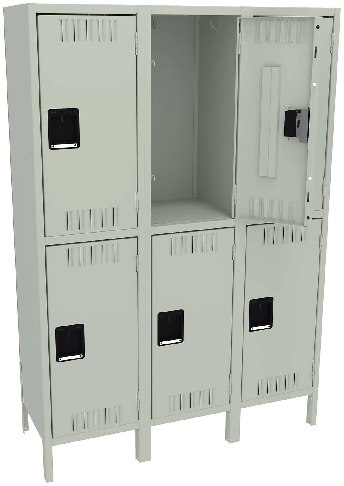 Three Double-Tier Lockers with Legs