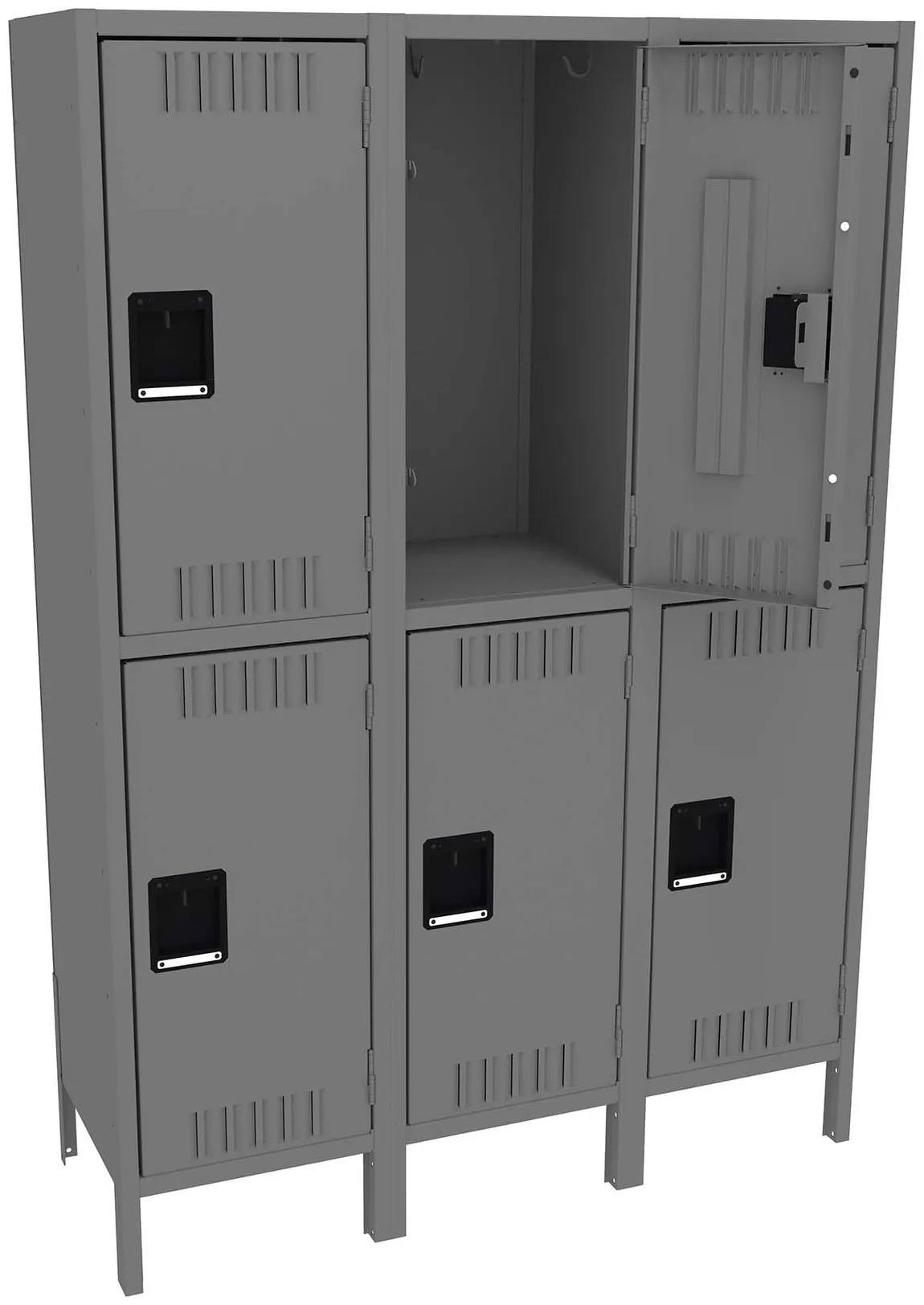 Three Double-Tier Lockers with Legs