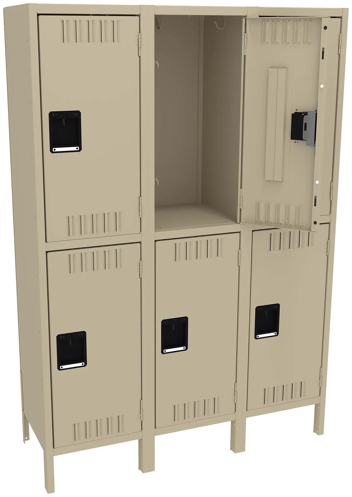 Three Double-Tier Lockers with Legs