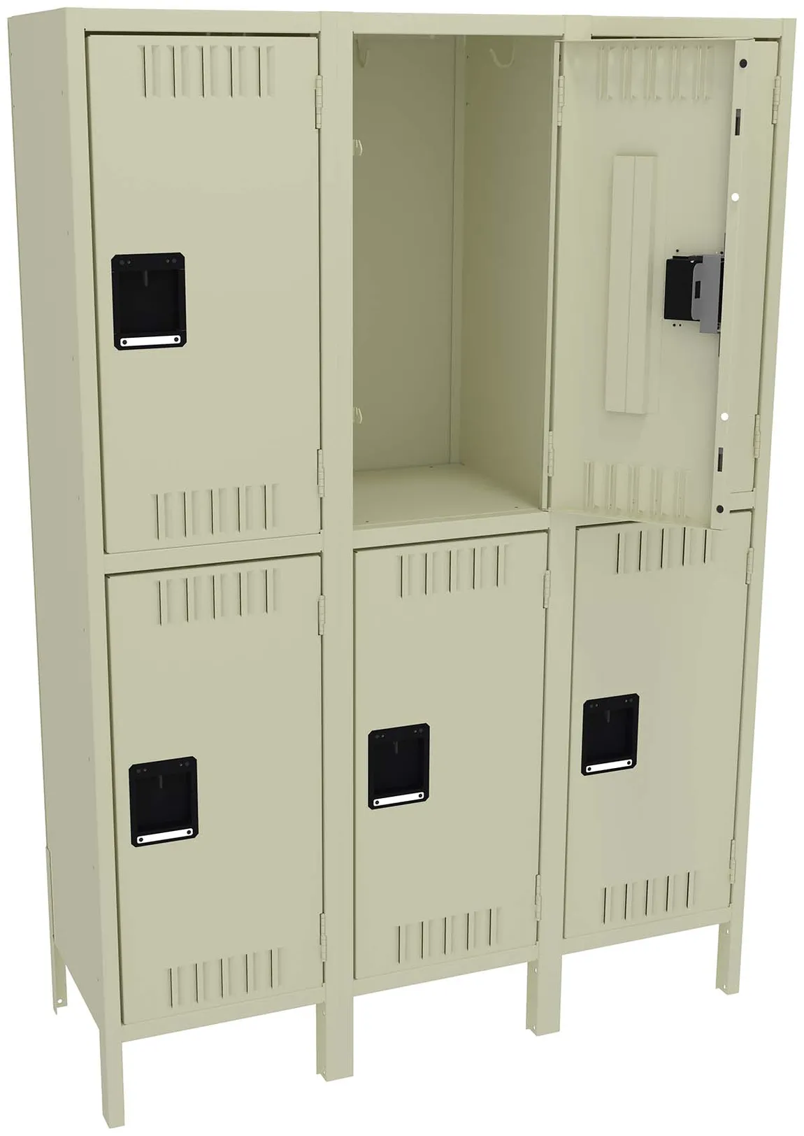 Three Double-Tier Lockers with Legs