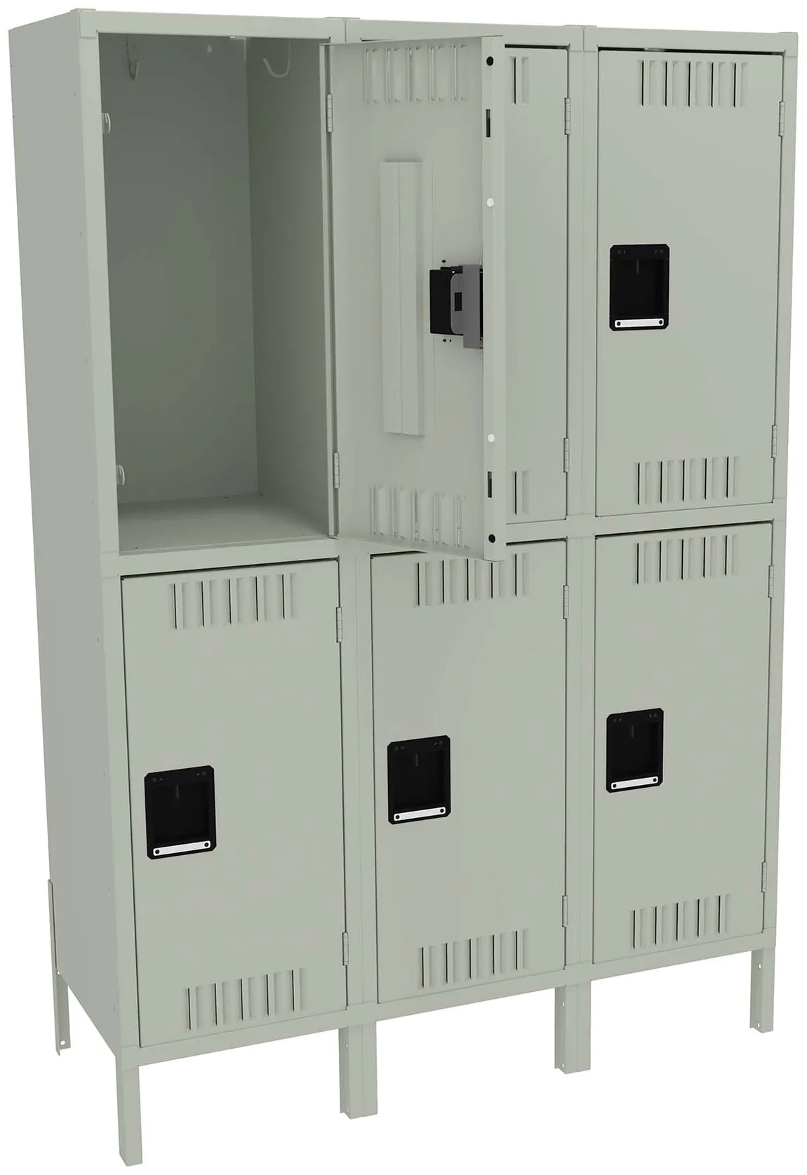 Three Double-Tier Lockers with Legs
