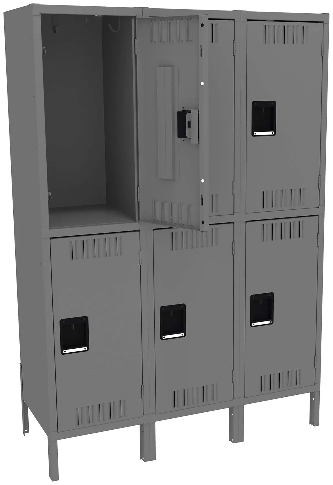 Three Double-Tier Lockers with Legs