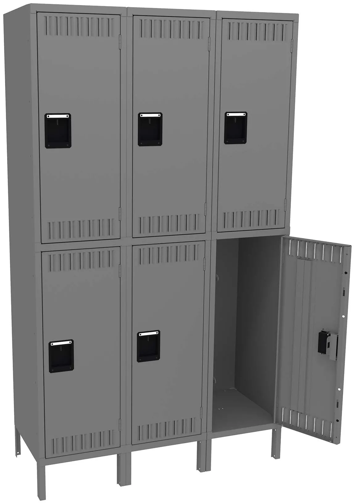 Three Double-Tier Lockers with Legs