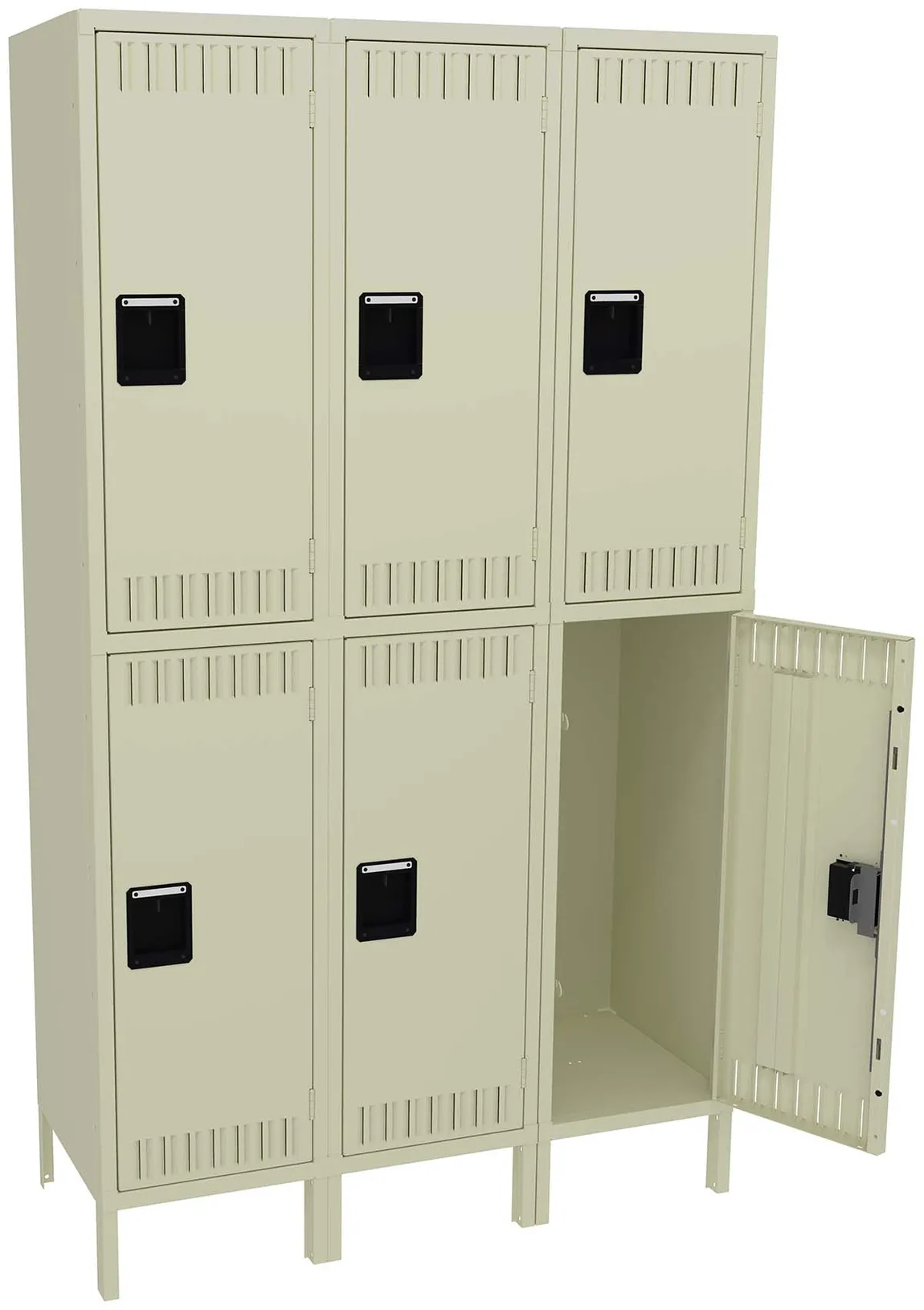 Three Double-Tier Lockers with Legs