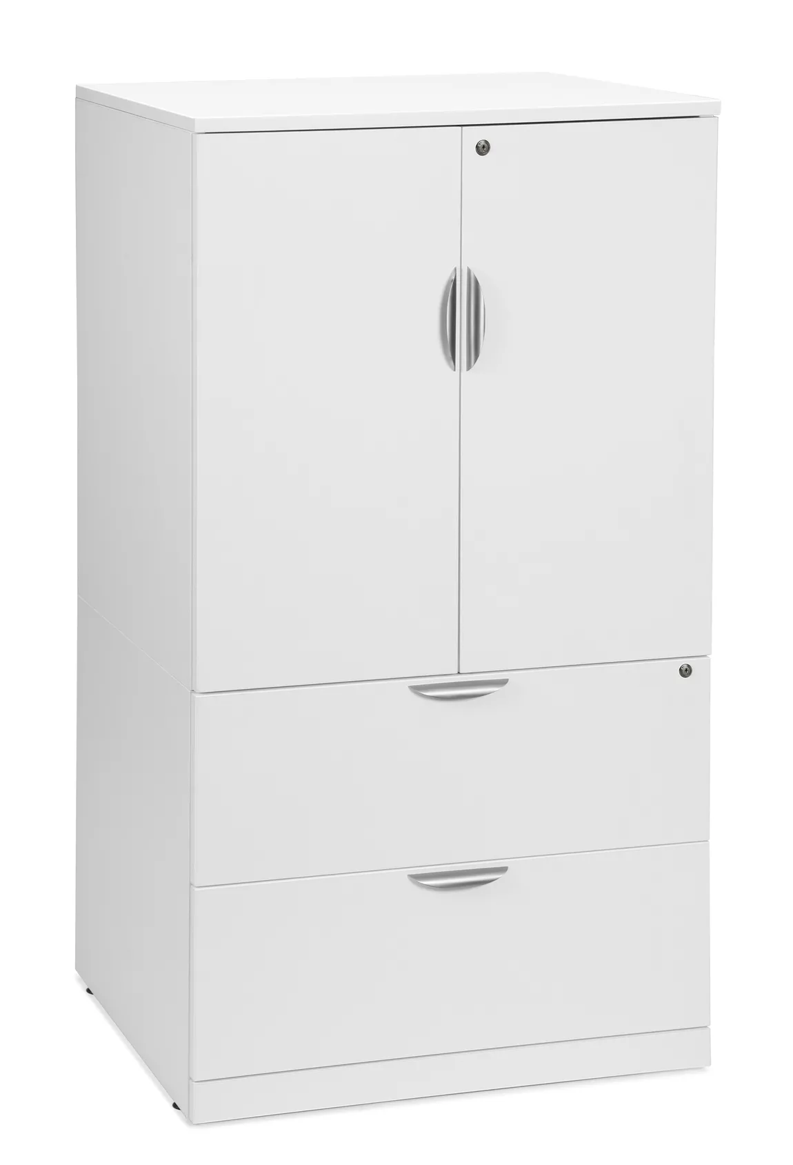 Lateral File with Upper Storage Cabinet