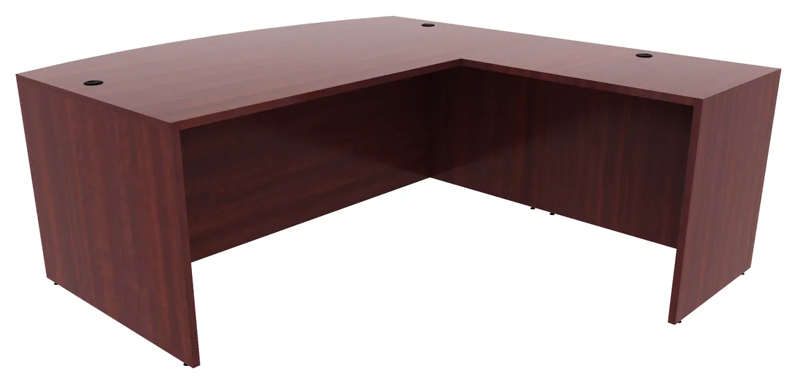 Bow Front L Shaped Desk Shell