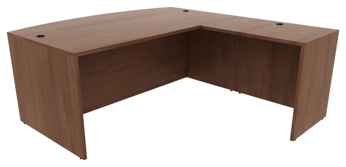 Bow Front L Shaped Desk Shell