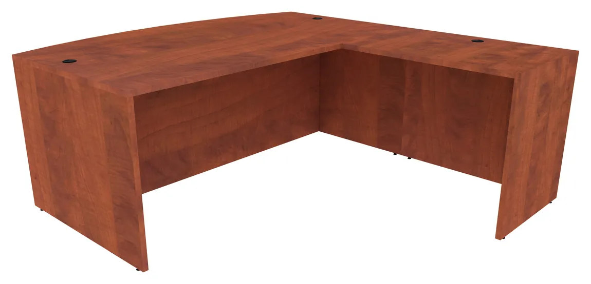 Bow Front L Shaped Desk Shell