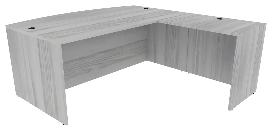 Bow Front L Shaped Desk Shell