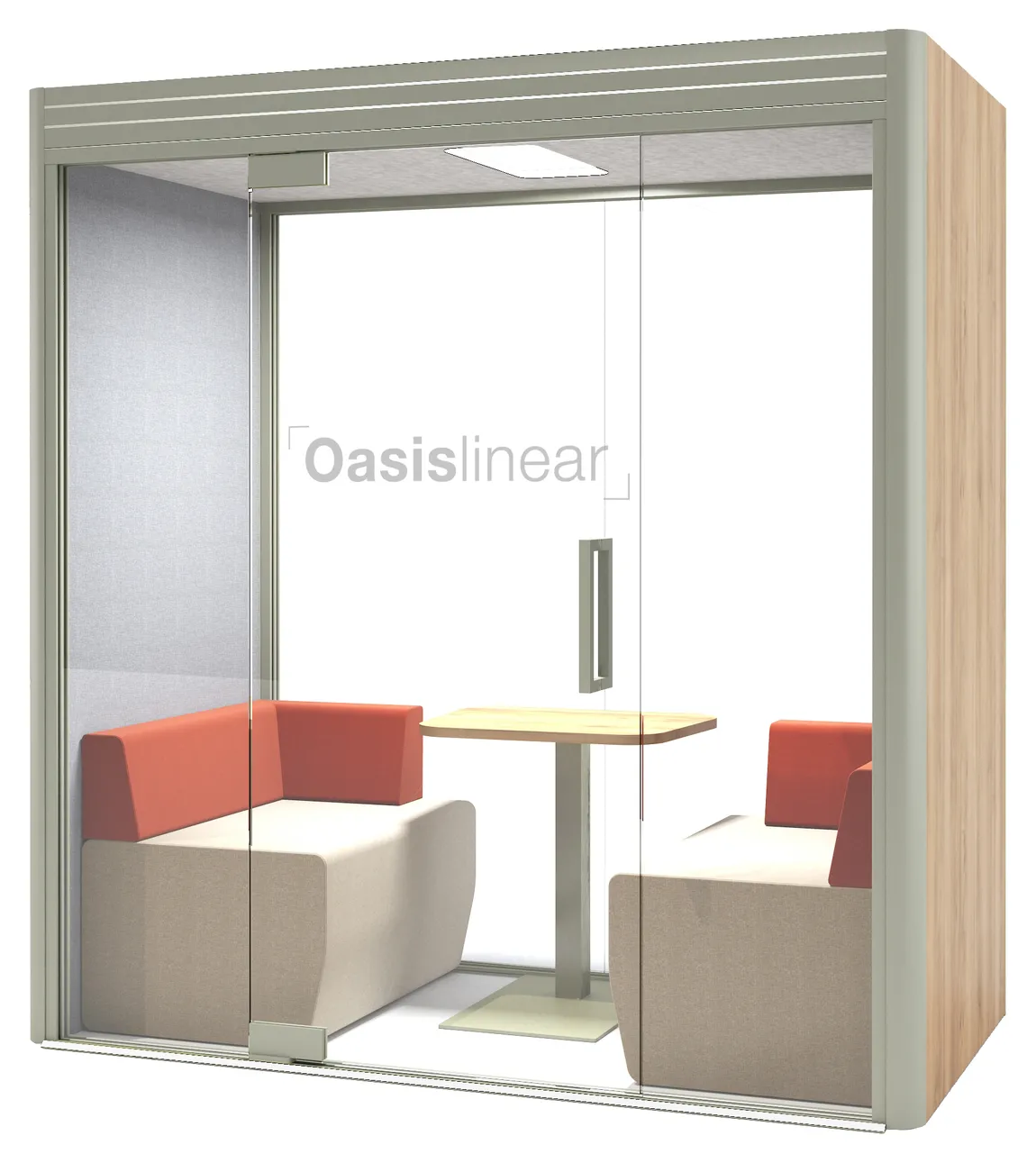 Privacy Booth with Glass Rear Wall