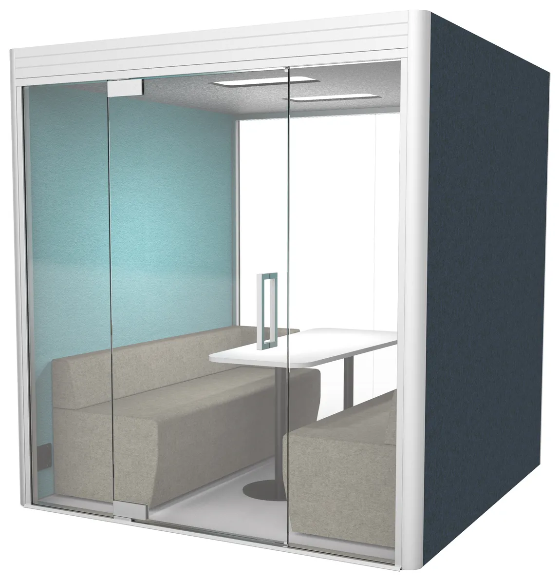 Office Privacy Booth with Glass Back
