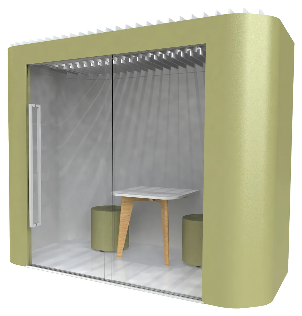 Office Meeting Booth with Louvered Ceiling