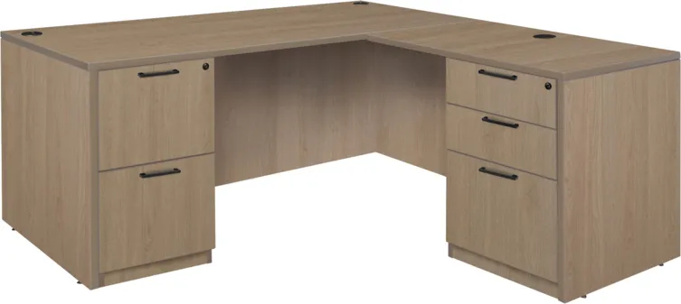 L Shaped Desk with Drawers