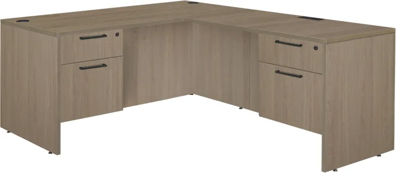 L Shaped Desk with Suspended Drawers