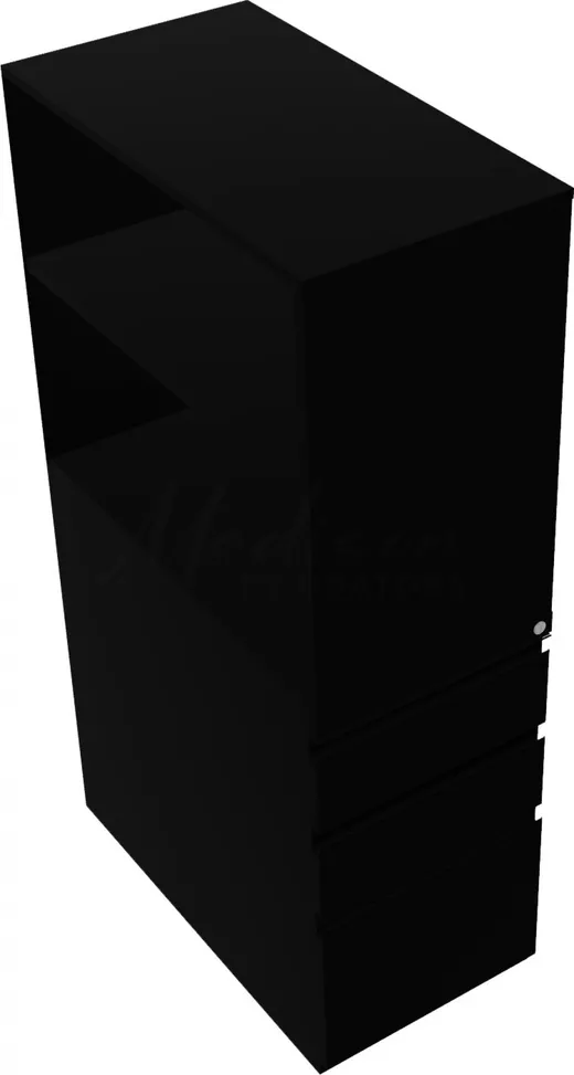 Storage Tower with Drawers and Shelves