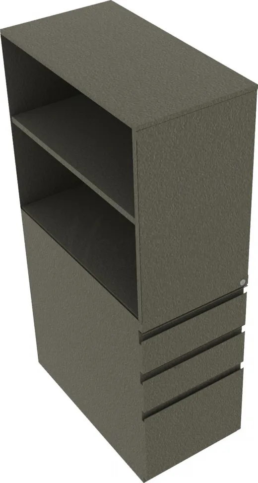 Storage Tower with Drawers and Shelves