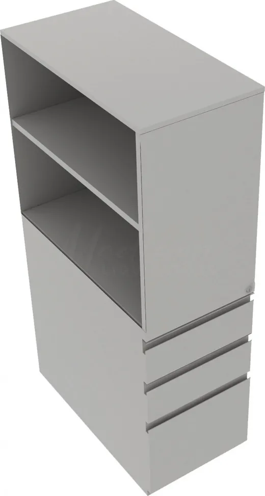 Storage Tower with Drawers and Shelves
