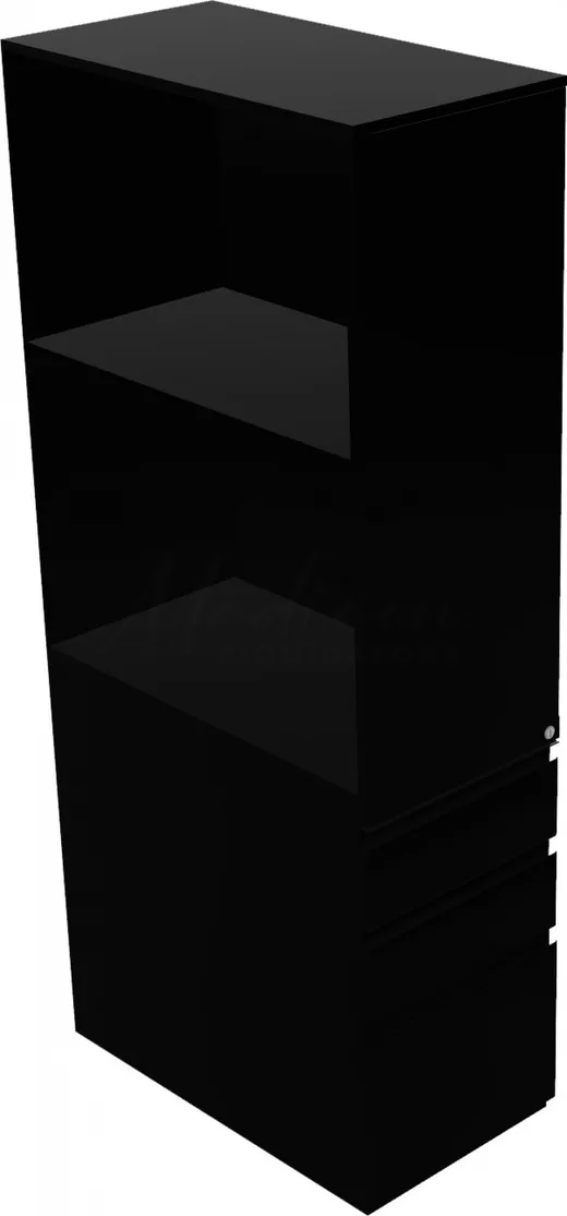 Storage Tower with Drawers and Shelves