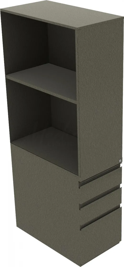 Storage Tower with Drawers and Shelves