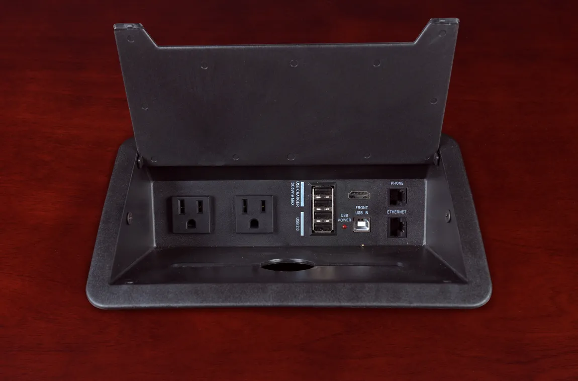 Racetrack Conference Table with Power