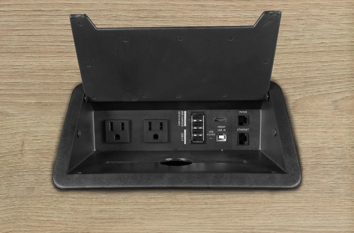 Racetrack Conference Table with Power