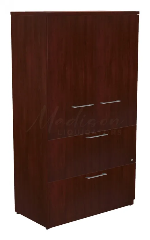 small storage cabinet with lateral file drawers 18
