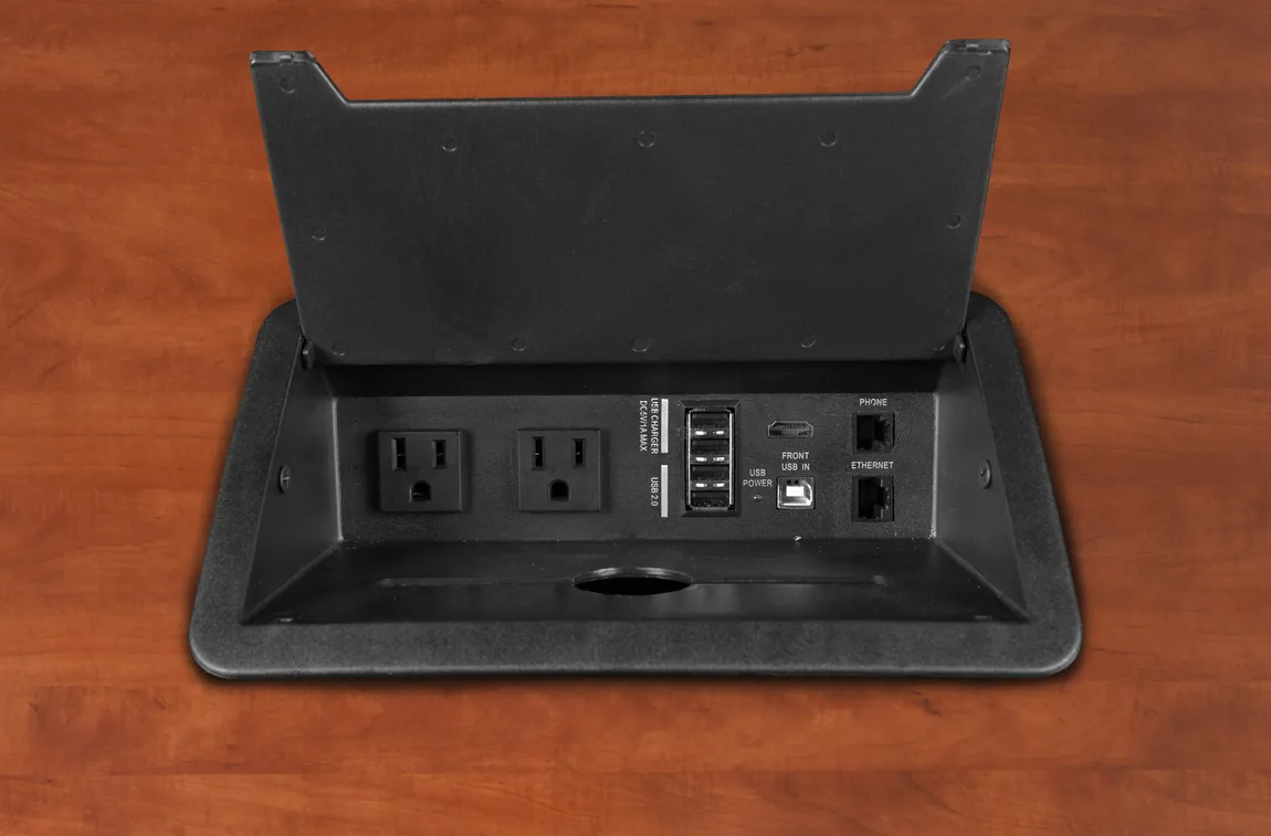 Racetrack Conference Table with Power