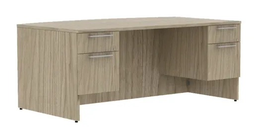 small bow front desk with drawers 15
