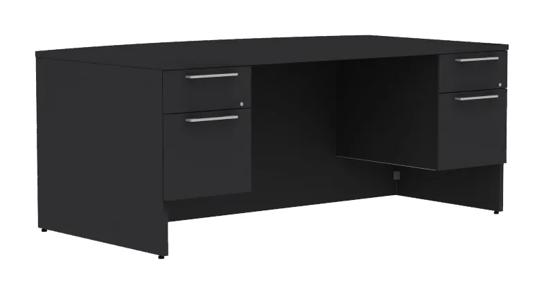 small bow front desk with drawers 20