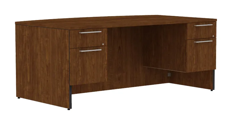 small bow front desk with drawers 20