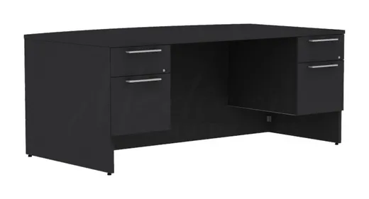 small bow front desk with drawers 17